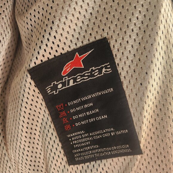 Alpinestars Leather Motorcycle Jacket US 42  - Blue/Black/White Sport Riding - Picture 4 of 12